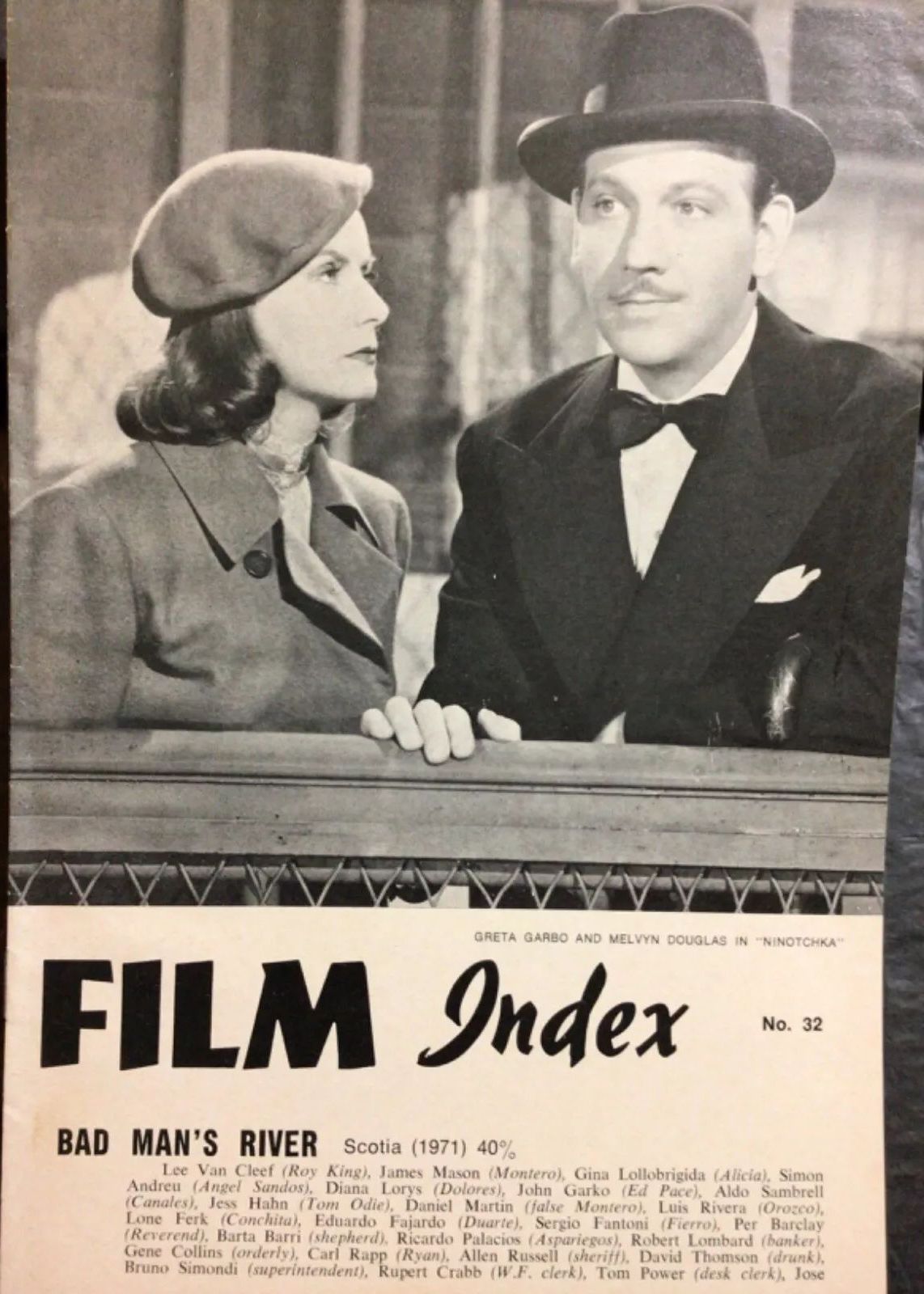 FILM INDEX magazine side cover Issue 32  1975