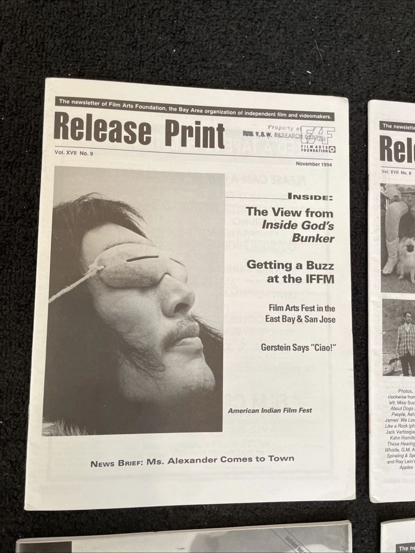 RELEASE PRINT magazine side cover  November 1994
