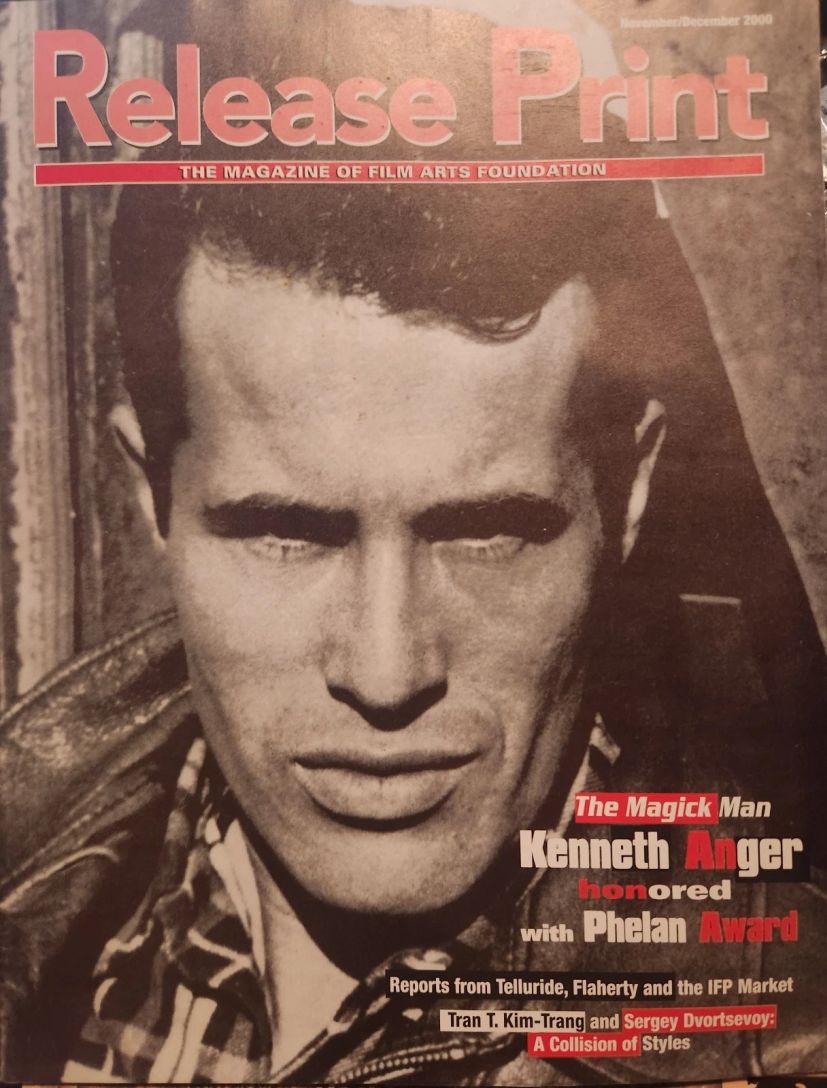 RELEASE PRINT magazine side cover  November/December 2000