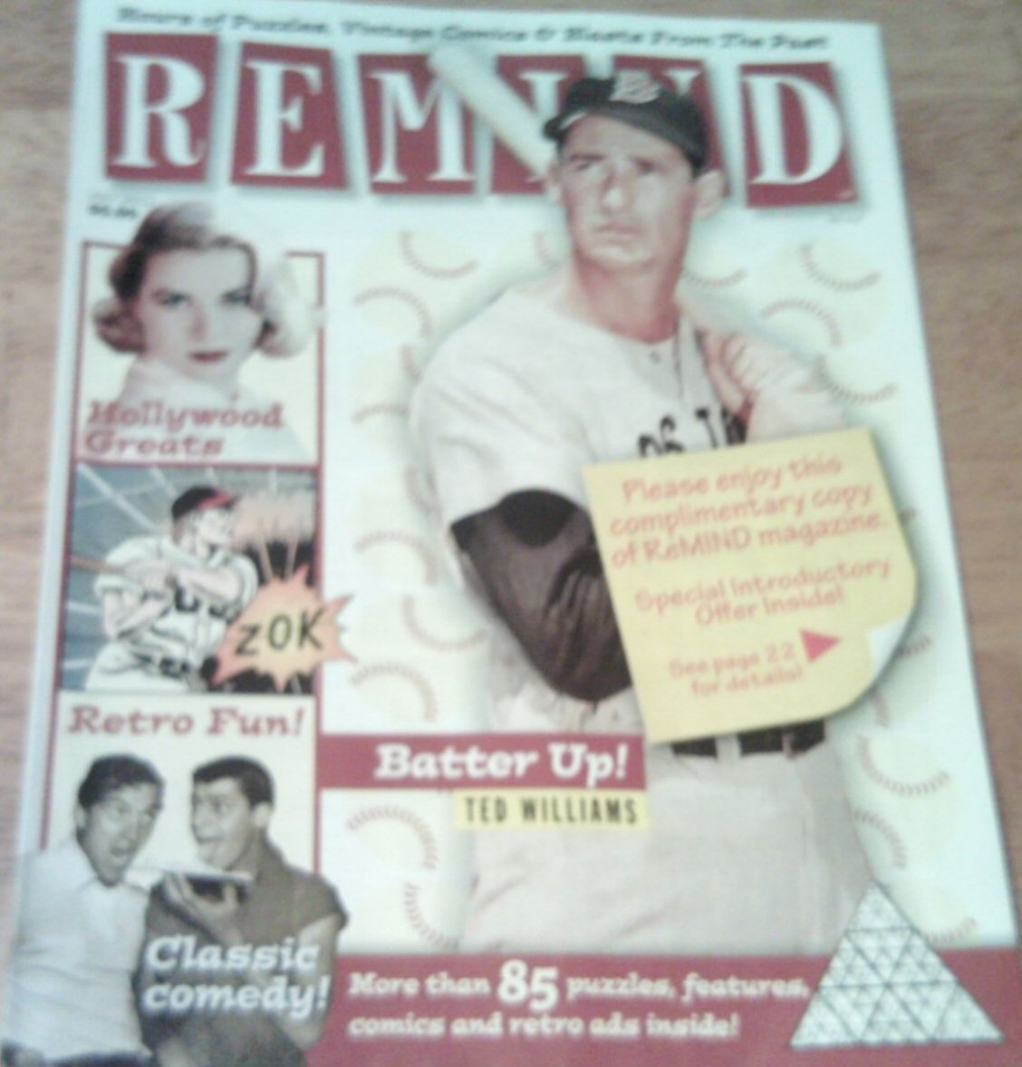 REMIND magazine side cover  July 2012