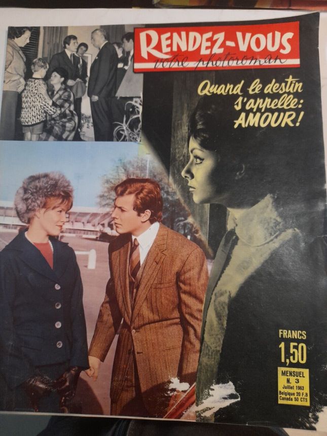 RENDEZ VOUS VOTRE PHOTOROMAN magazine side cover Issue 3  July 1963