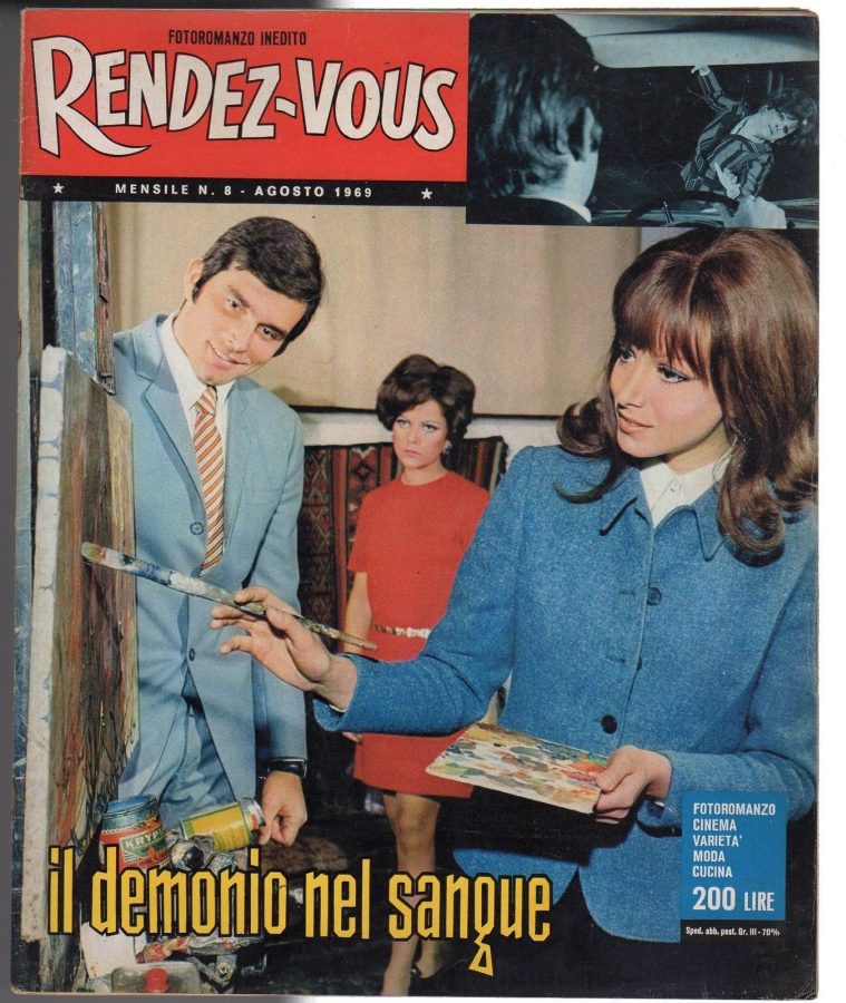 RENDEZ-VOUS (It) magazine side cover Issue 8 August 1969