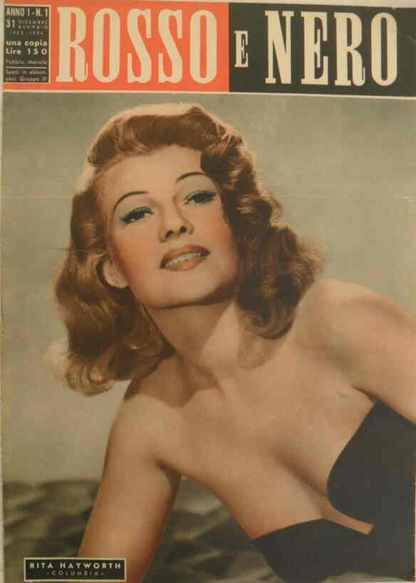 ROSSO E NERO magazine side cover Issue 1  December 1953/ January 1954 