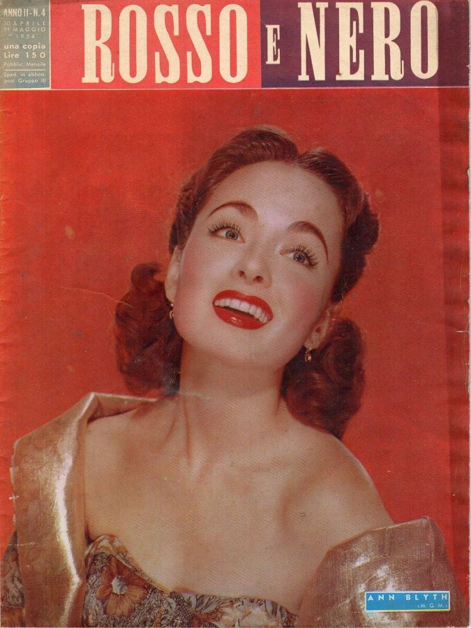 ROSSO E NERO magazine side cover Issue 4  May 1954