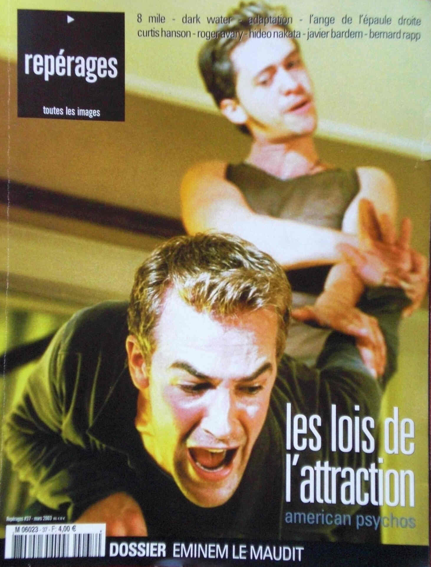 REPERAGES magazine side cover Issue 37 March 2003