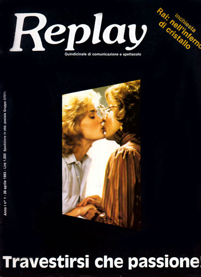 REPLAY magazine side cover Issue 1 29 April 1983
