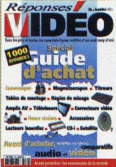 REPONSES VIDEO magazine side cover Issue 8 September/October 1994