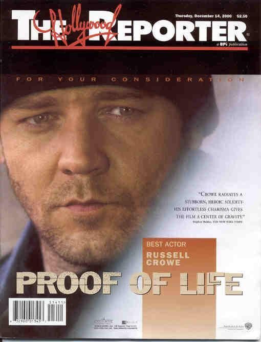 HOLLYWOOD REPORTER | THE magazine side cover 24 December 2000