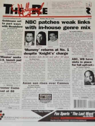 HOLLYWOOD REPORTER | THE magazine side cover 14 May 2001