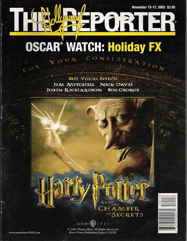 HOLLYWOOD REPORTER | THE magazine side cover 15-17 November 2002