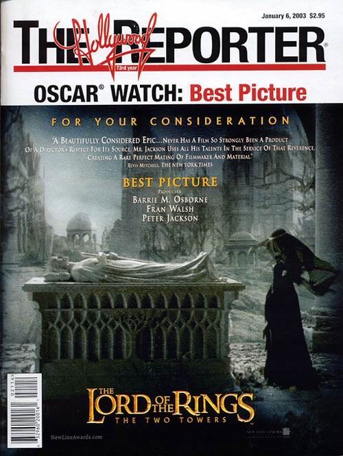 HOLLYWOOD REPORTER | THE magazine side cover 6 January 2003