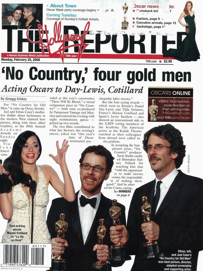 HOLLYWOOD REPORTER | THE magazine side cover 25 February 2008