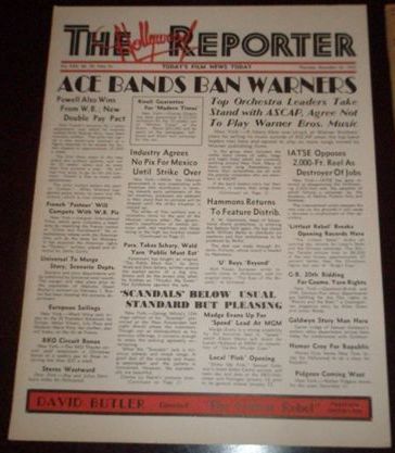 HOLLYWOOD REPORTER | THE magazine side cover 26 December 1935