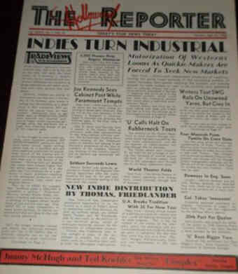 HOLLYWOOD REPORTER | THE magazine side cover 26 April 1936
