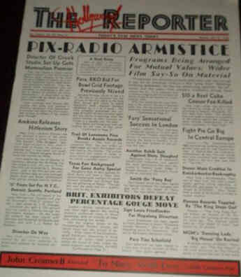 HOLLYWOOD REPORTER | THE magazine side cover 20 July 1936