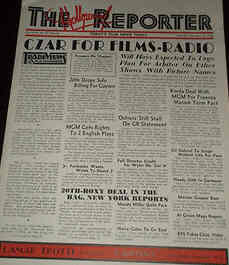 HOLLYWOOD REPORTER | THE magazine side cover 26 September 1936