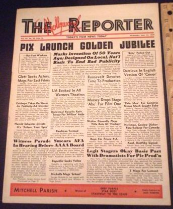 HOLLYWOOD REPORTER | THE magazine side cover 12 June 1939