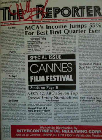 HOLLYWOOD REPORTER | THE magazine side cover 11 May 1976