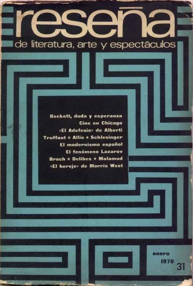 RESENA magazine side cover Issue 31  January 1970