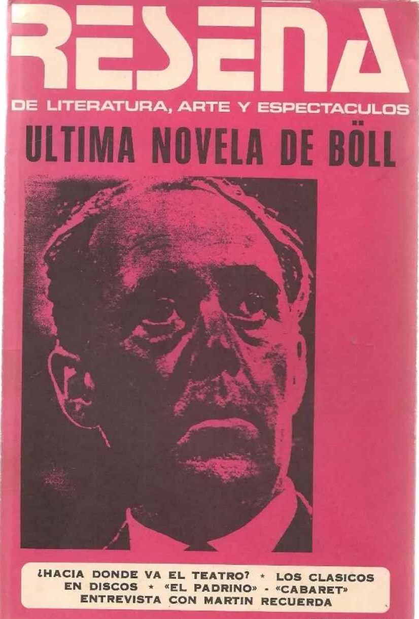 RESENA magazine side cover Issue 60  December 1972