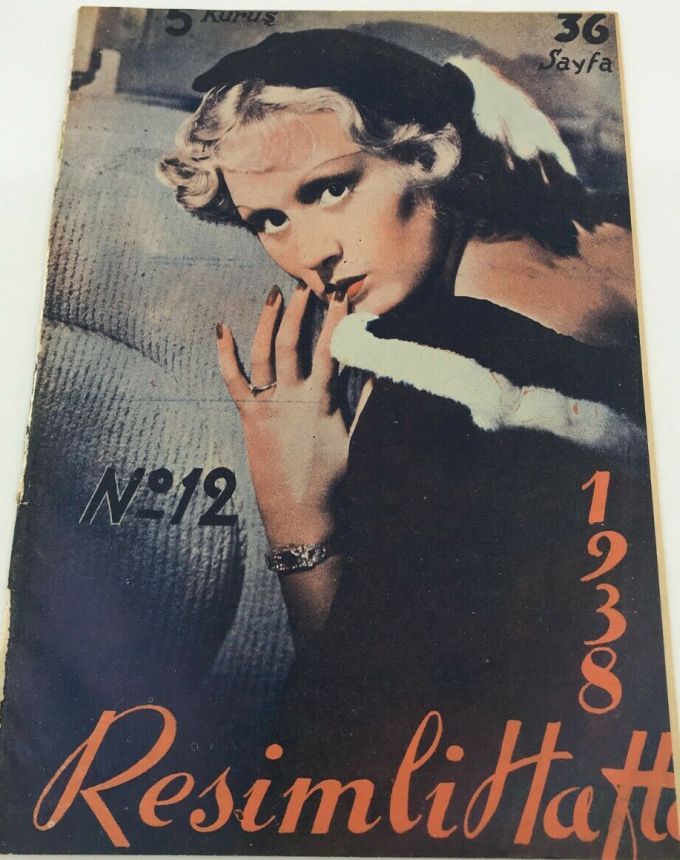 RESIMLI HAFTA magazine side cover Issue 12   1938