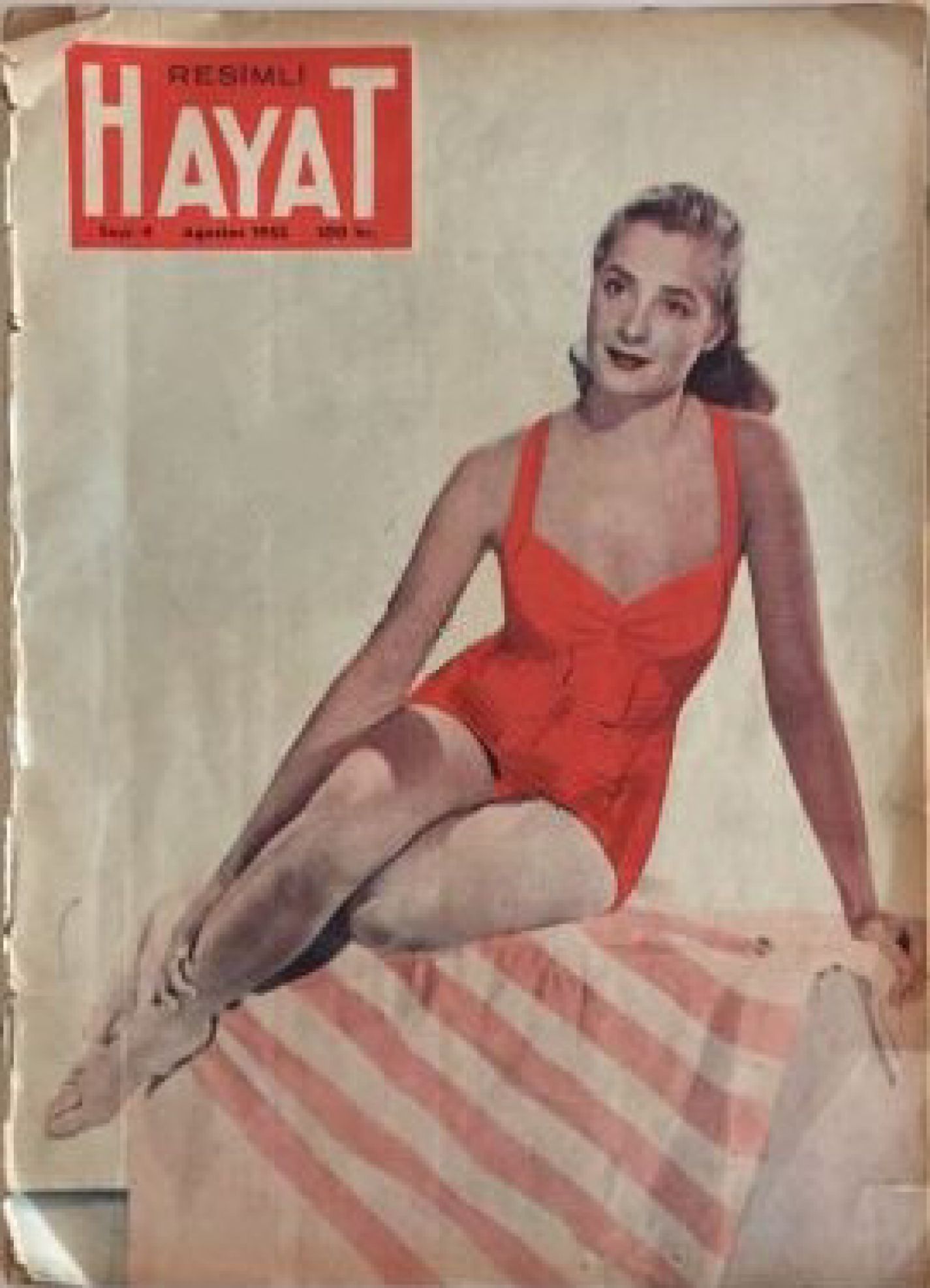 RESIMLI HAYAT magazine side cover   1952