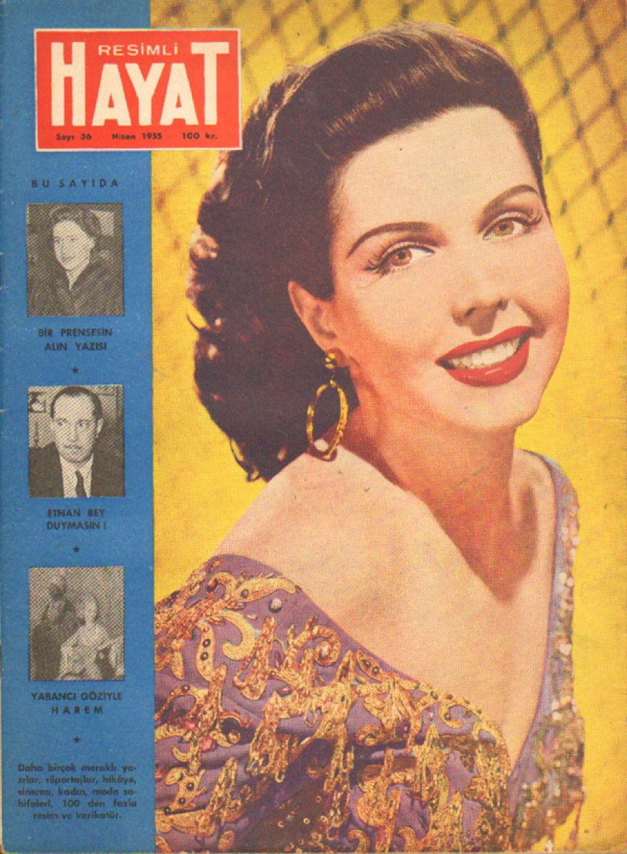 RESIMLI HAYAT magazine side cover Issue 36  April 1955