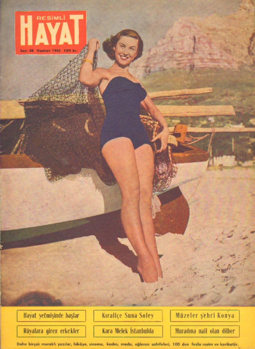 RESIMLI HAYAT magazine side cover Issue 38  June 1955