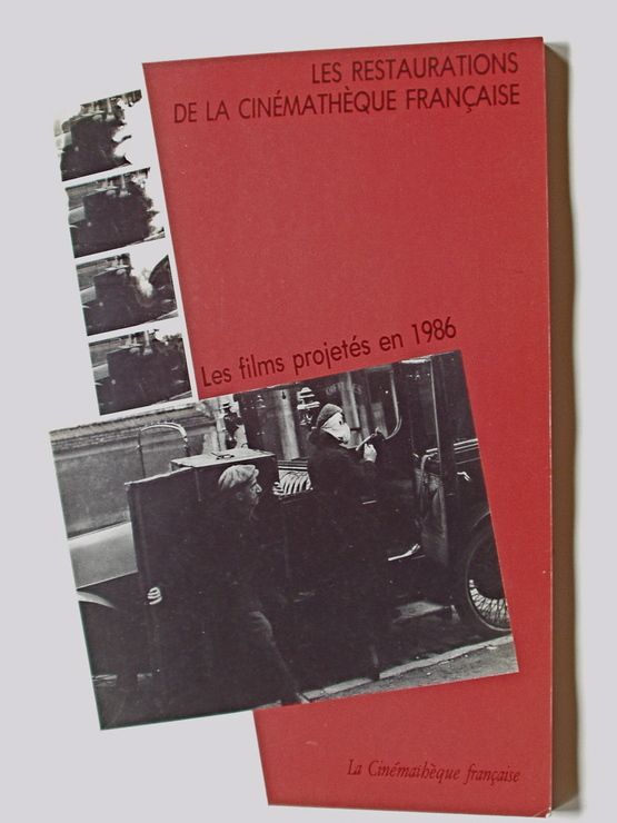 RESTAURATIONS DE LA CINEMATHEQUE FRANCAISE magazine side cover Issue 1  1986