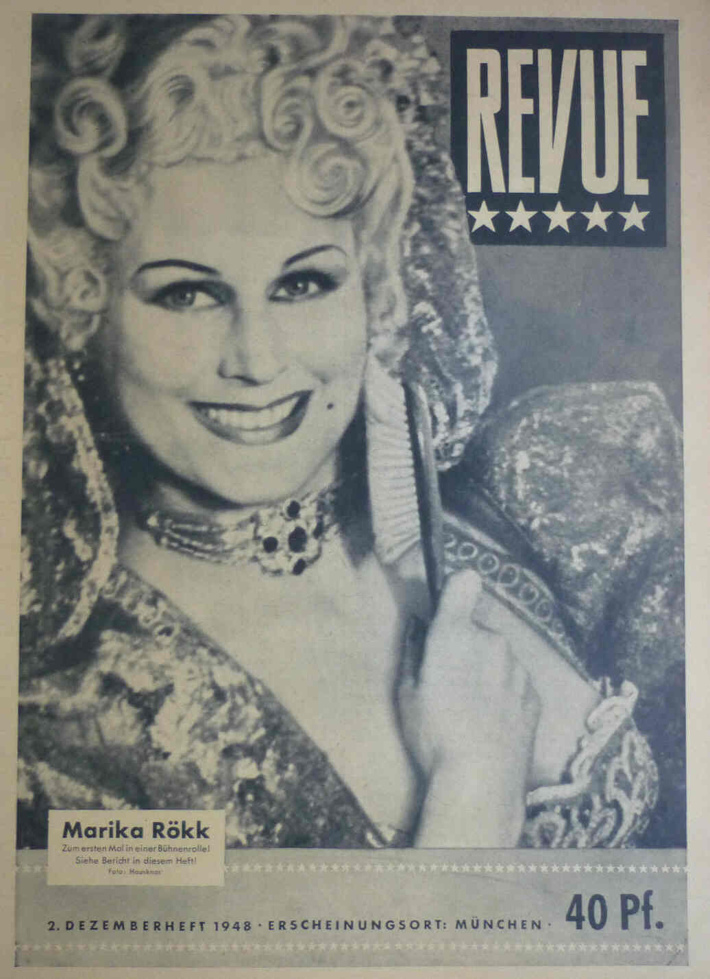 REVUE DIE WELTILLUSTRIERTE magazine side cover 2 December 1948