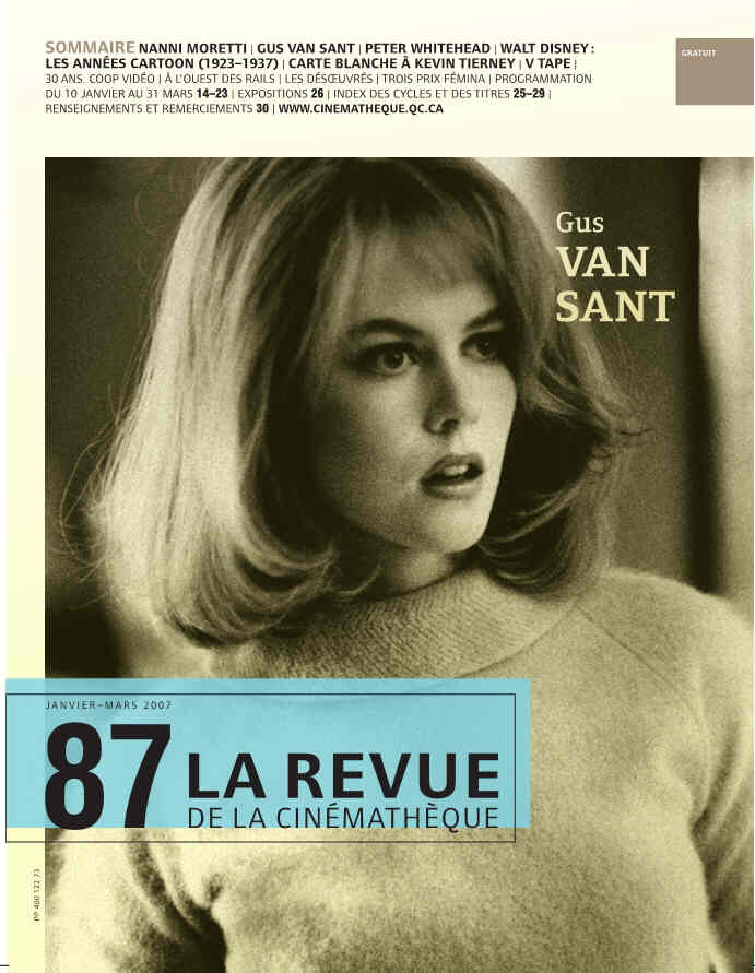 REVUE DE LA CINEMATHEQUE magazine side cover Issue 87 January-March 2007