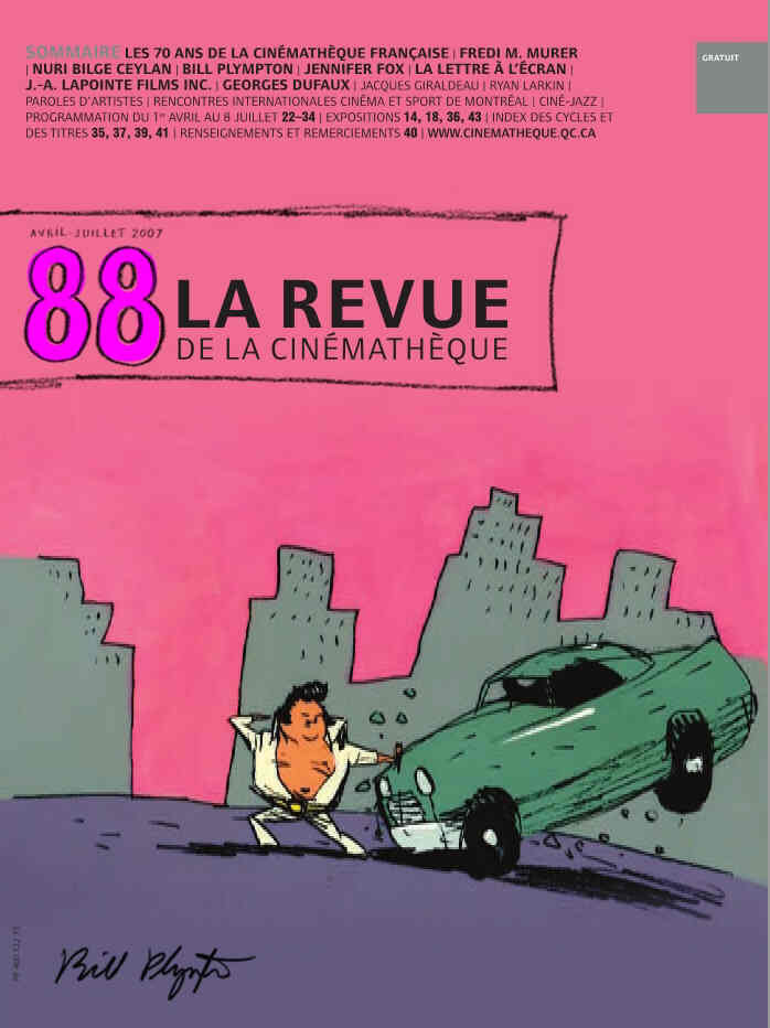 REVUE DE LA CINEMATHEQUE magazine side cover Issue 88 April-July 2007