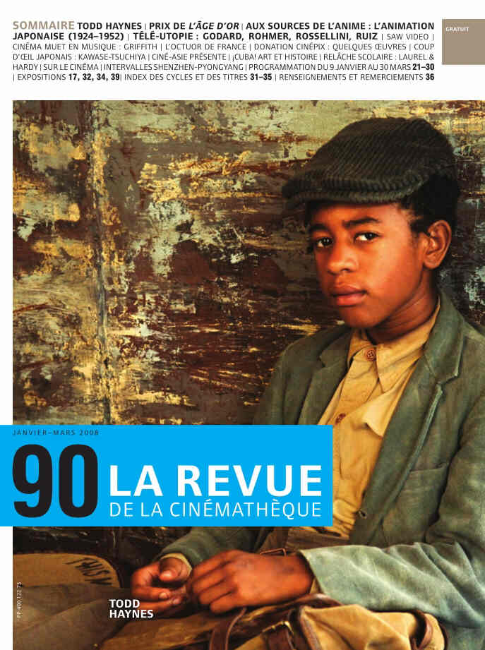REVUE DE LA CINEMATHEQUE magazine side cover Issue 90 January-March 2008