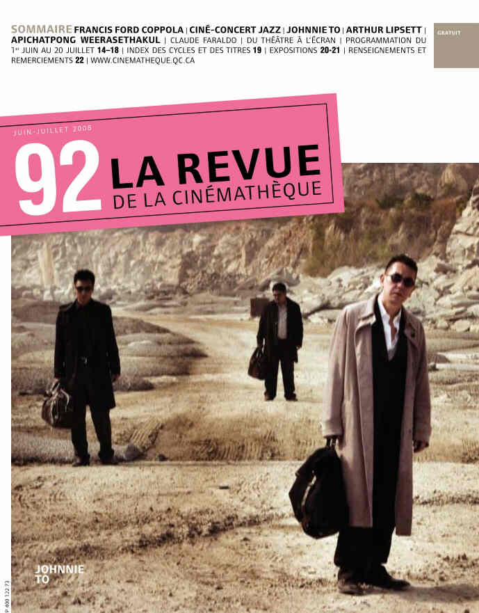 REVUE DE LA CINEMATHEQUE magazine side cover Issue 92 June-July 2008