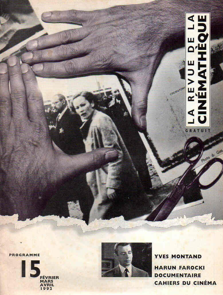 REVUE DE LA CINEMATHEQUE magazine side cover Issue 15 February-April 1992