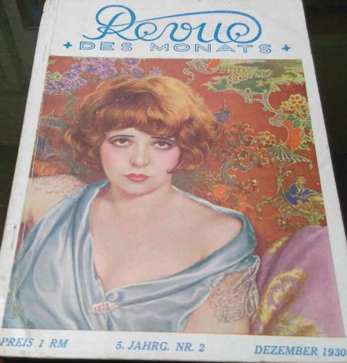 REVUE DES MONATS magazine side cover Issue 2  December 1930