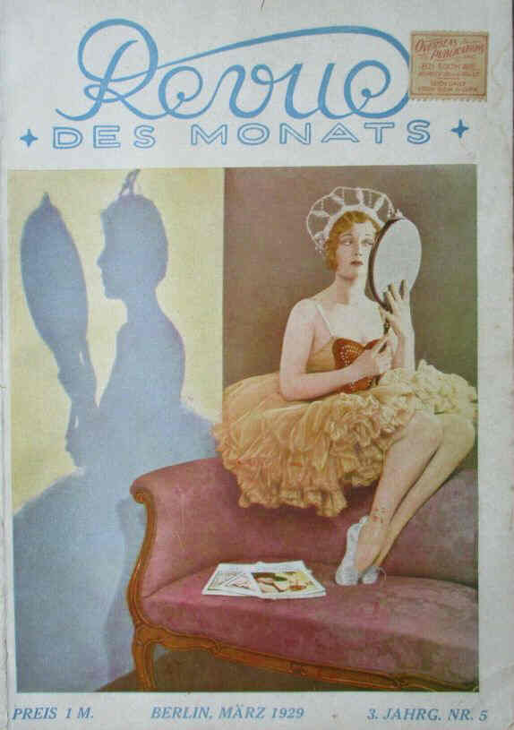 REVUE DES MONATS magazine side cover  March 1929