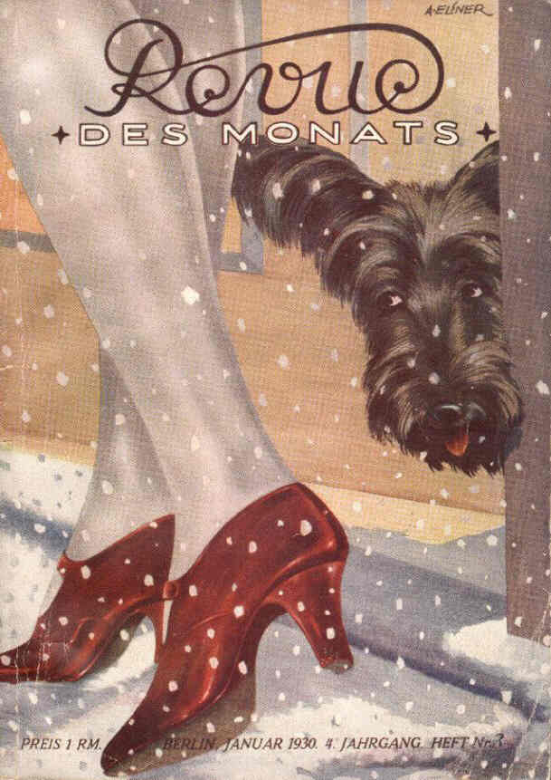REVUE DES MONATS magazine side cover  January 1930