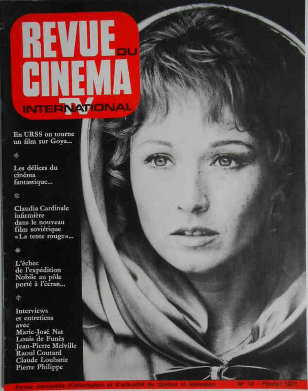 REVUE DU CINEMA INTERNATIONAL magazine side cover Issue 14  February 1971
