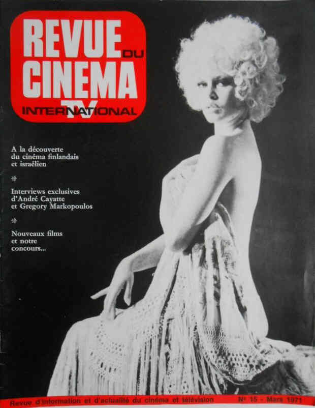 REVUE DU CINEMA INTERNATIONAL magazine side cover Issue 15  March 1971