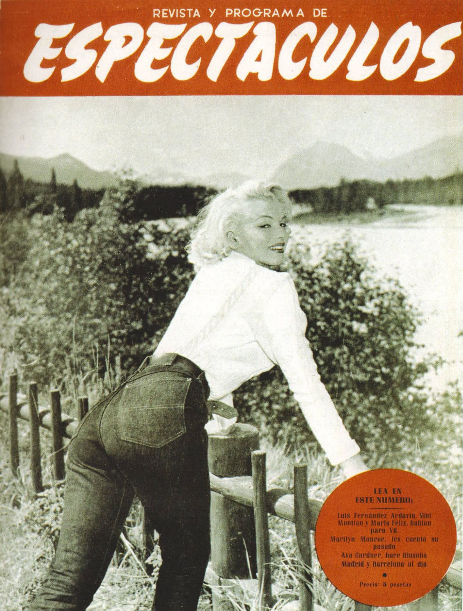 REVISTA Y PROGRAMA DE ESPECTACULOS magazine side cover   1958