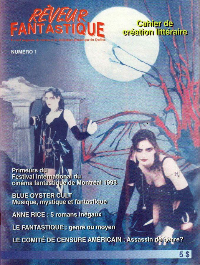 REVEUR FANTASTIQUE magazine side cover Issue 1  1992