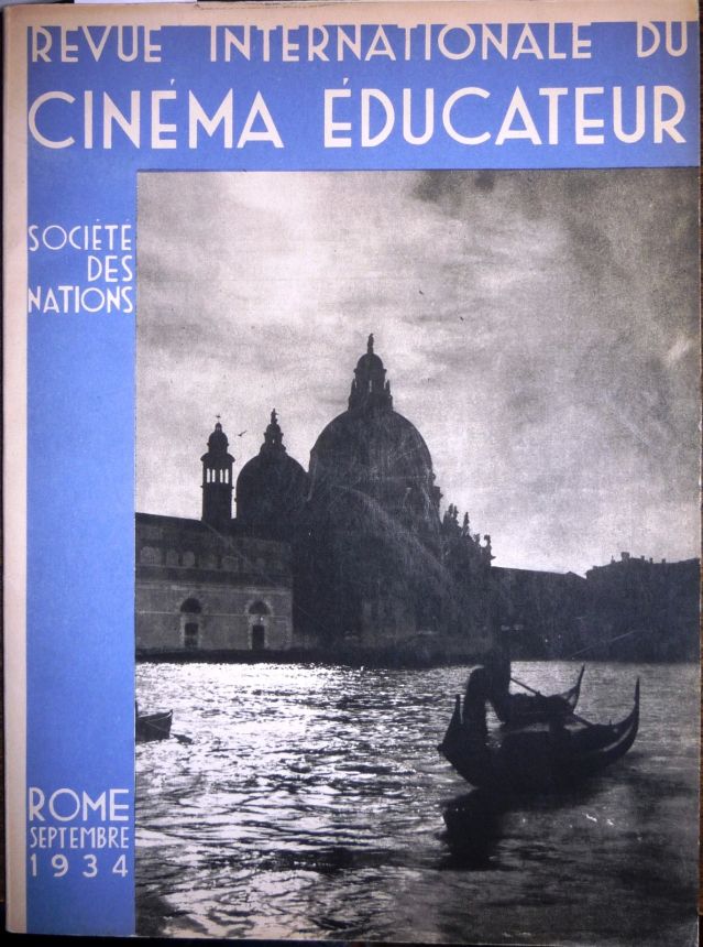 REVUE INTERNATIONALE DU CINEMA EDUCATEUR magazine side cover  September 1934
