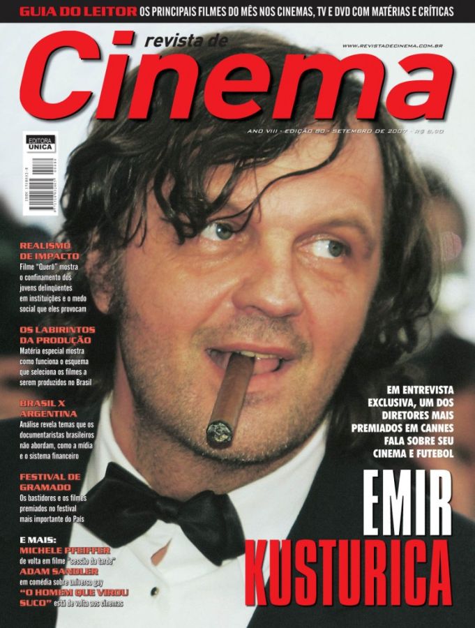 REVISTA DE CINEMA magazine side cover Issue 80 September 2007