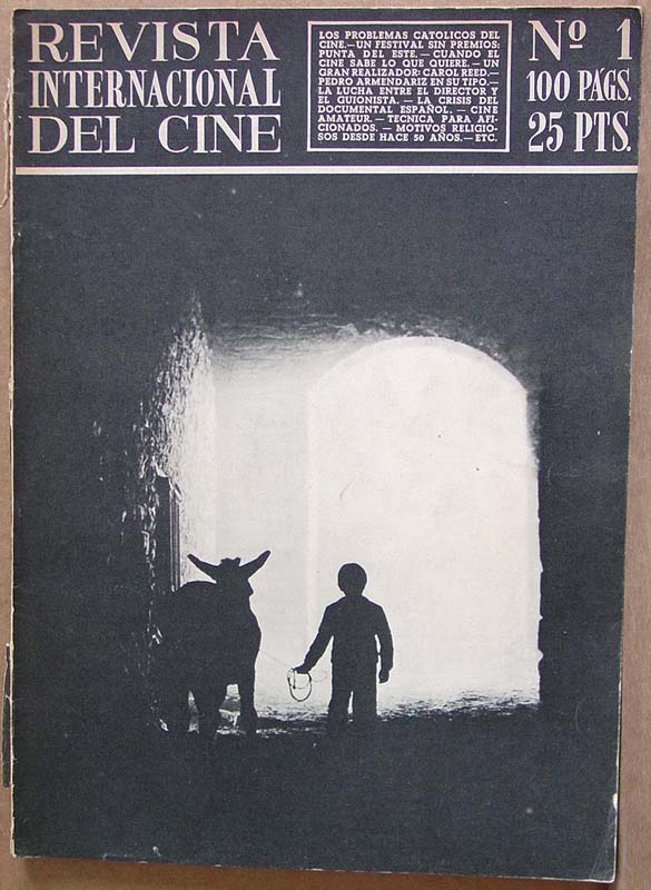 REVISTA INTERNACIONAL DEL CINE magazine side cover Issue 1 August 1952