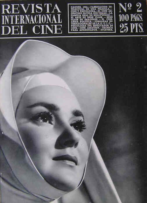 REVISTA INTERNACIONAL DEL CINE magazine side cover Issue 2 September 1952