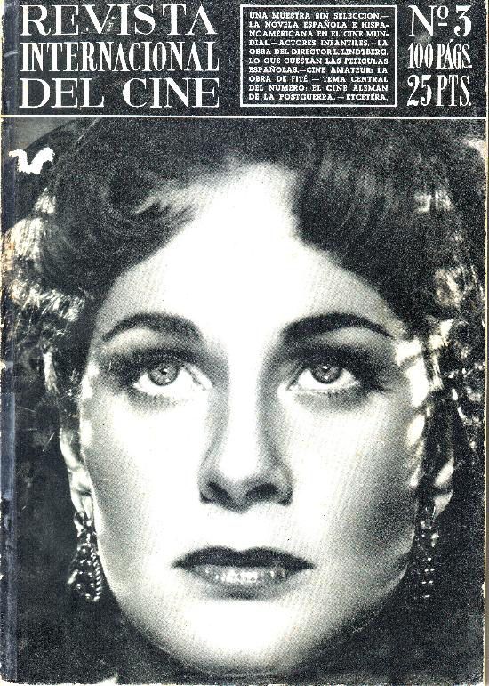 REVISTA INTERNACIONAL DEL CINE magazine side cover Issue 3 October 1952
