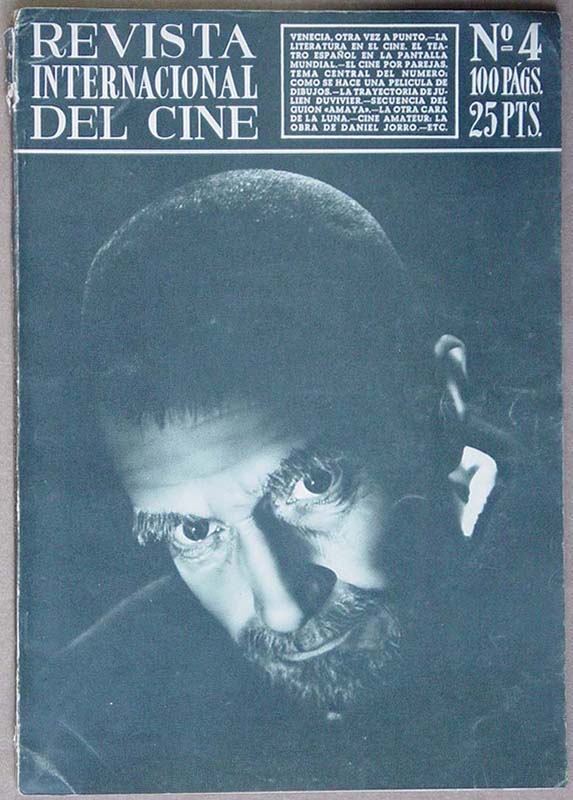 REVISTA INTERNACIONAL DEL CINE magazine side cover Issue 4 November 1952