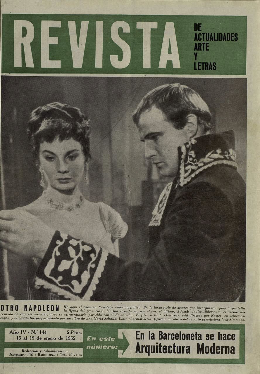 REVISTA DE ACTUALIDADES ARTES Y LETRAS magazine side cover Issue 144 13 January 1955