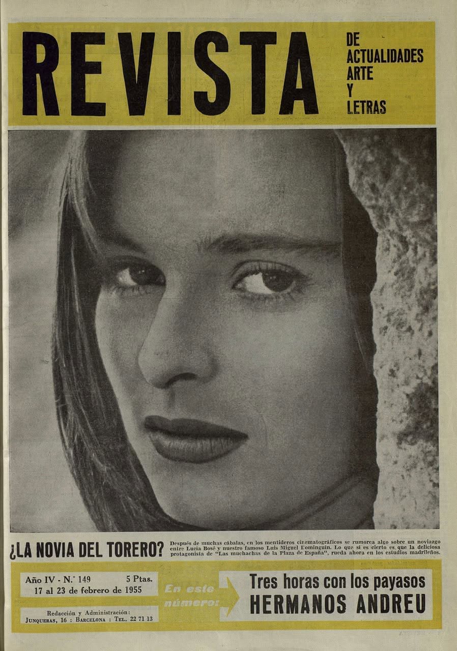 REVISTA DE ACTUALIDADES ARTES Y LETRAS magazine side cover Issue 149 17 February 1955